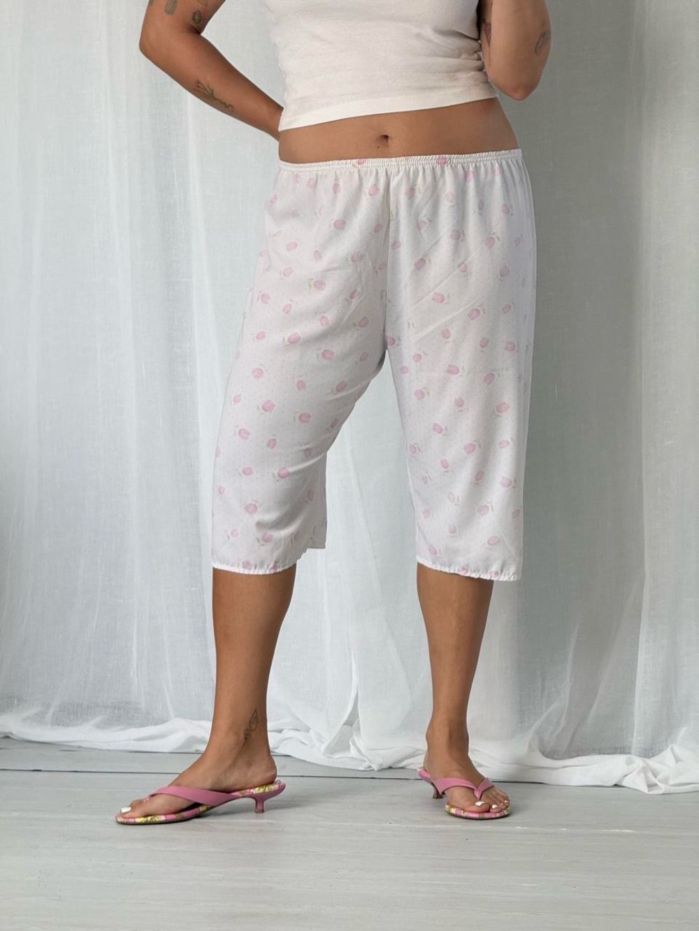 coquette tulip gaucho capri pants ♡